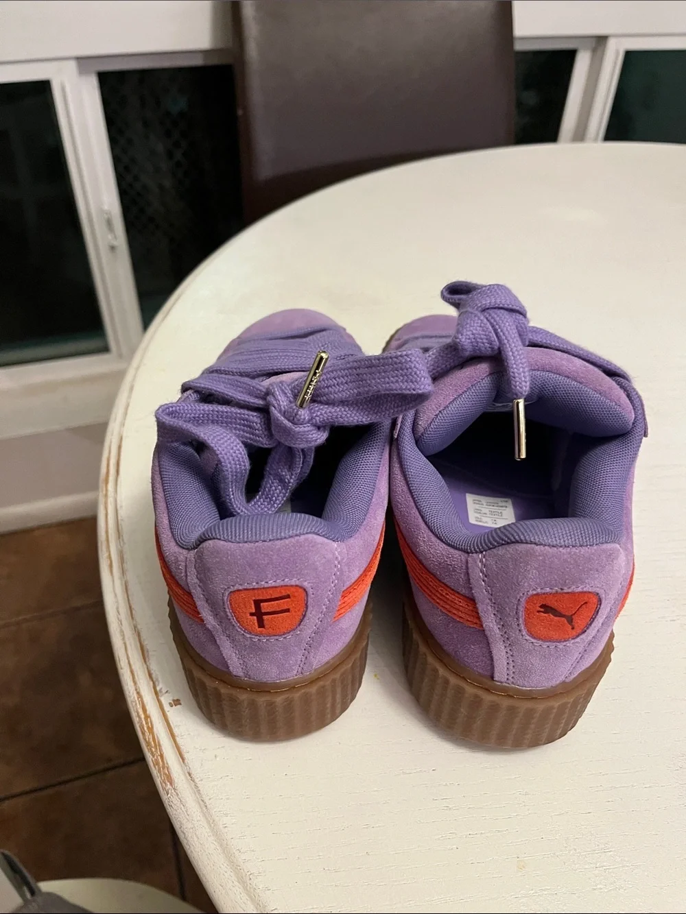 NWOT Fenty x Rhianna Puma Women's Creeper Phatty 'Lavender Burnt Red' Sz 9